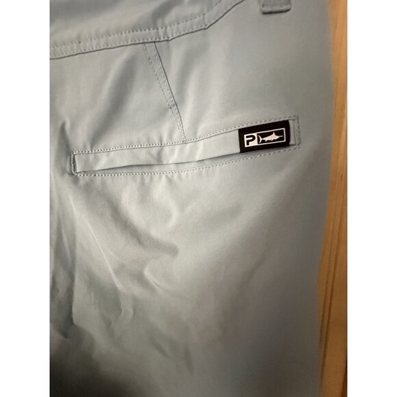 Mens Pelagic Mako Hybrid Fishing Shorts Light Gray blue Size 38 EUC - Picture 7 of 8
